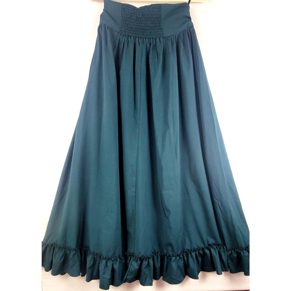 Scarlet Darkness Steampunk Gothic Maxi Skirt Women’s Small Teal Green Witchy - Picture 4 of 11